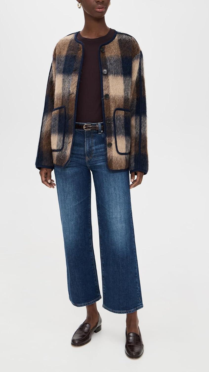 imageAG Adriano Goldschmied Womens Saige Mid Rise Wide Leg CropVeiled