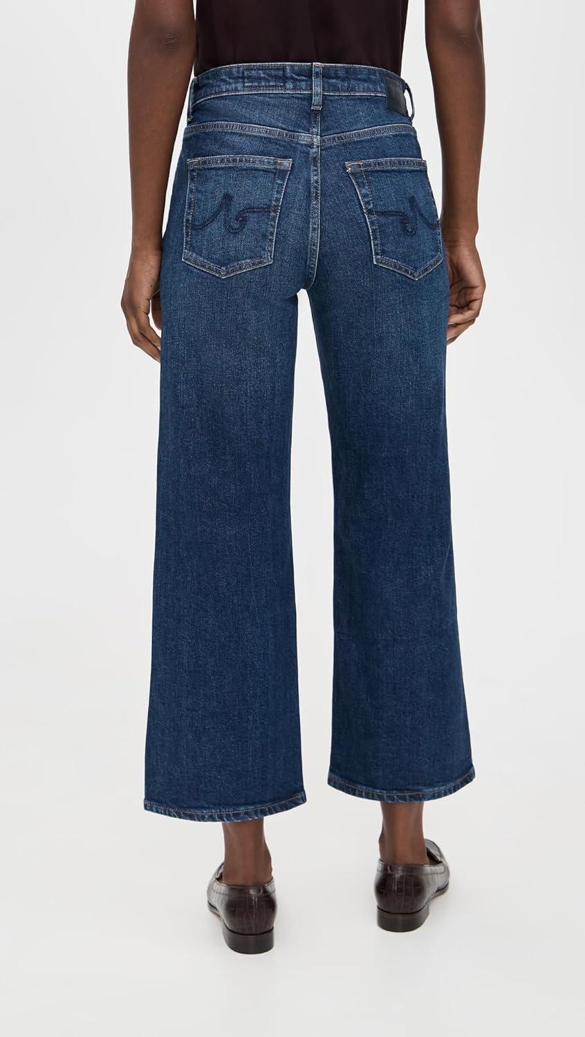 imageAG Adriano Goldschmied Womens Saige Mid Rise Wide Leg CropVeiled