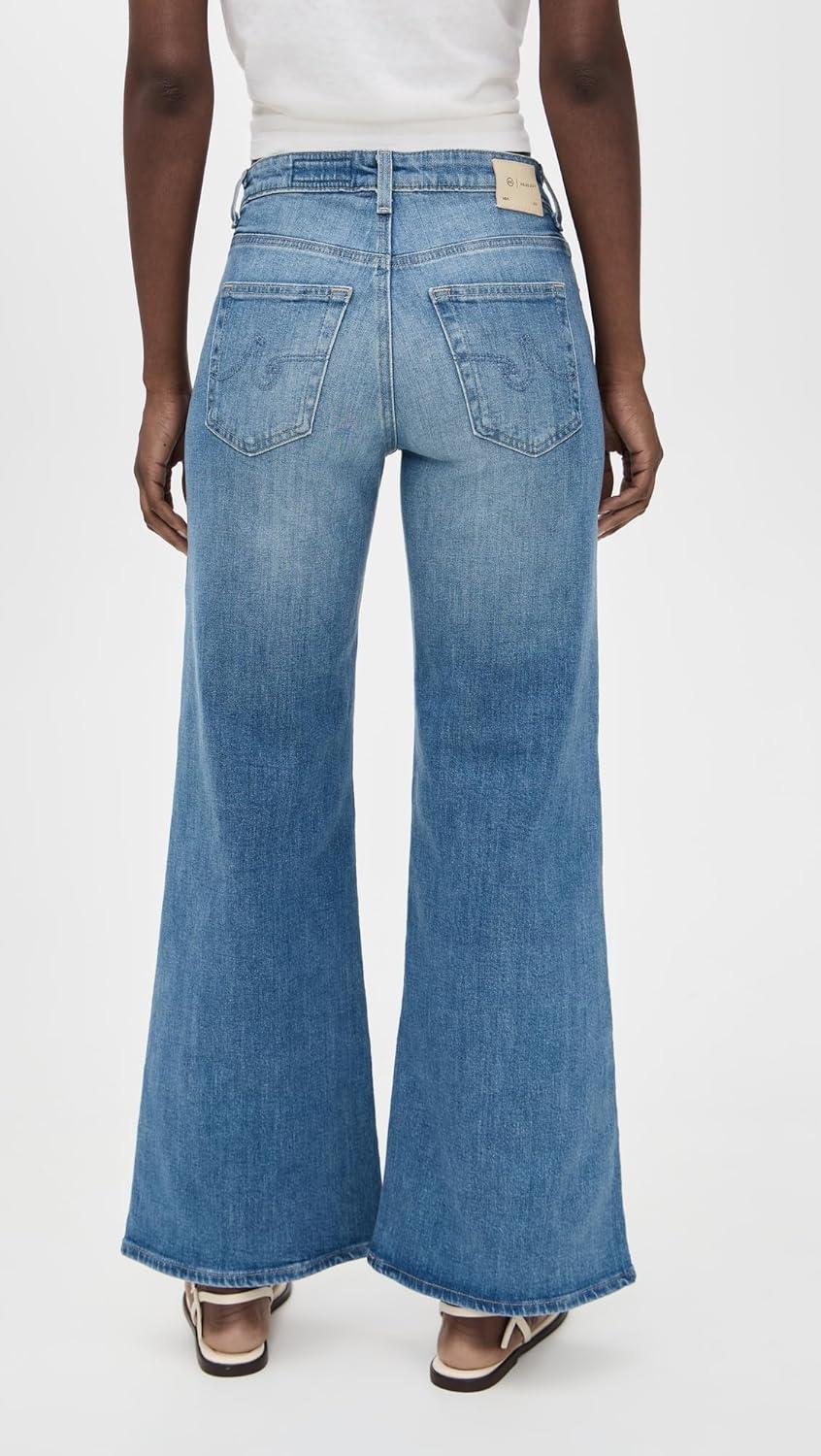 imageAG Adriano Goldschmied Womens Saige Mid Rise Wide Leg JeansBisou