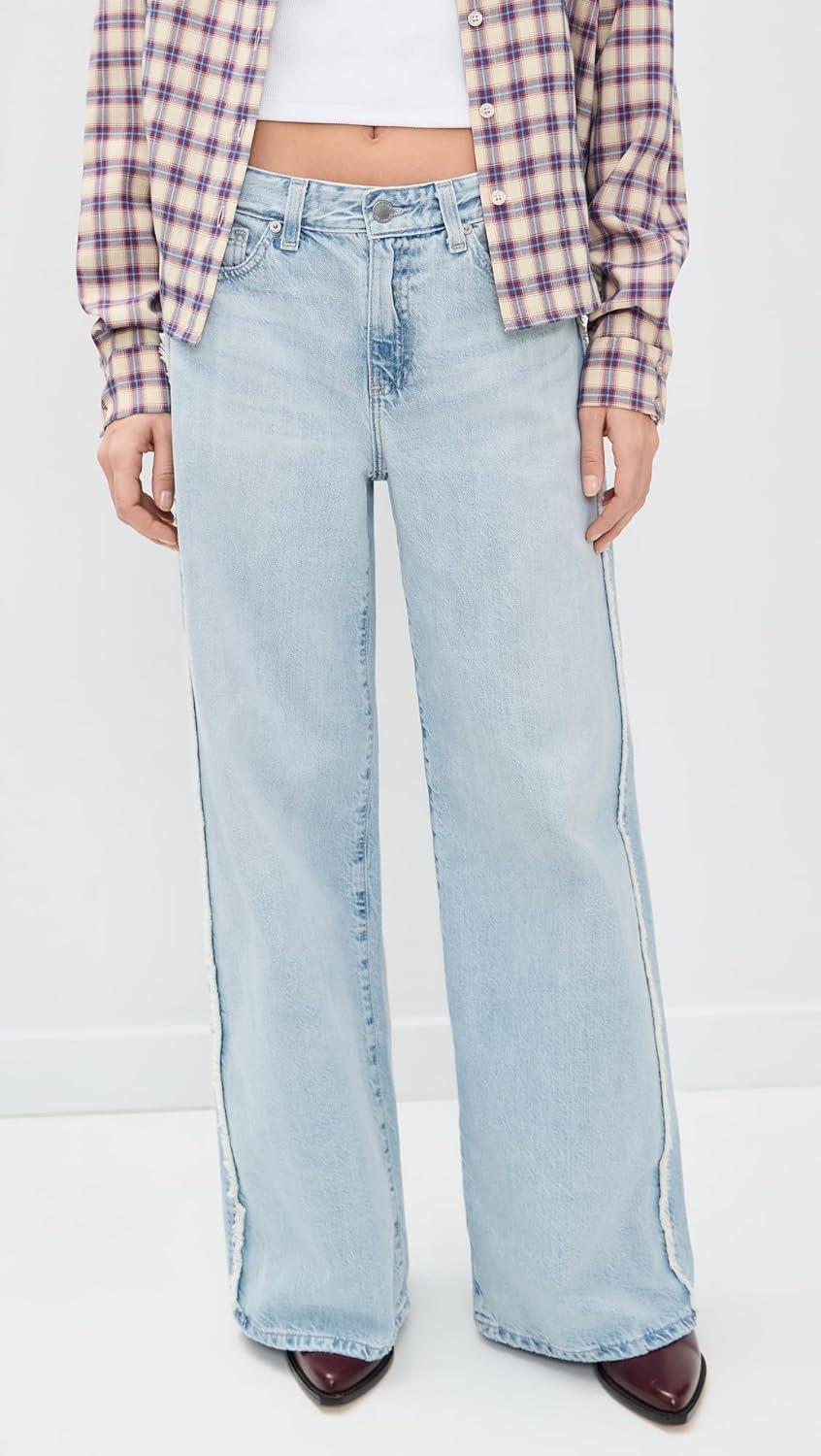 imageAG Adriano Goldschmied Womens Saige Mid Rise Wide Leg JeansBlindsided