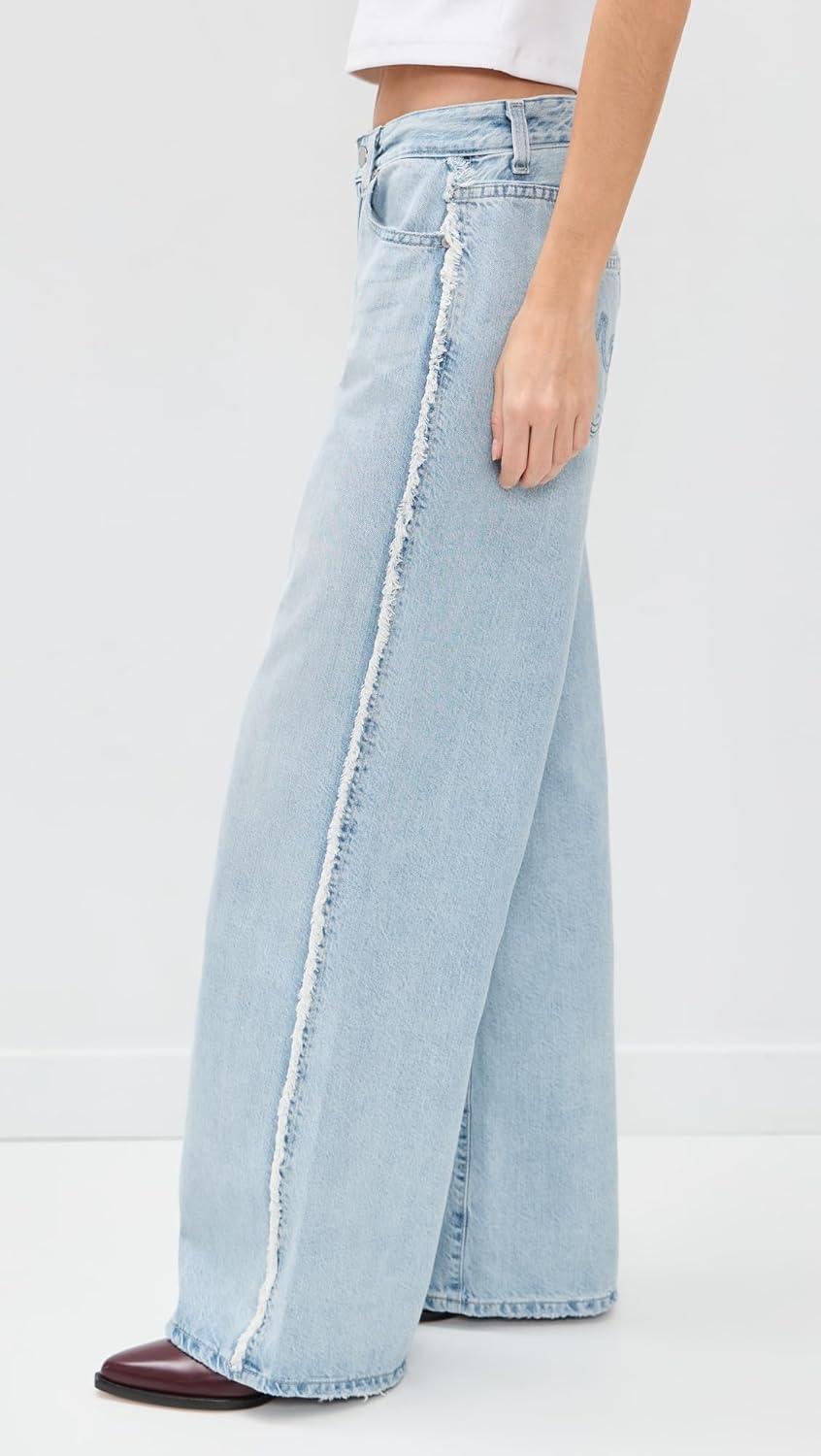 imageAG Adriano Goldschmied Womens Saige Mid Rise Wide Leg JeansBlindsided
