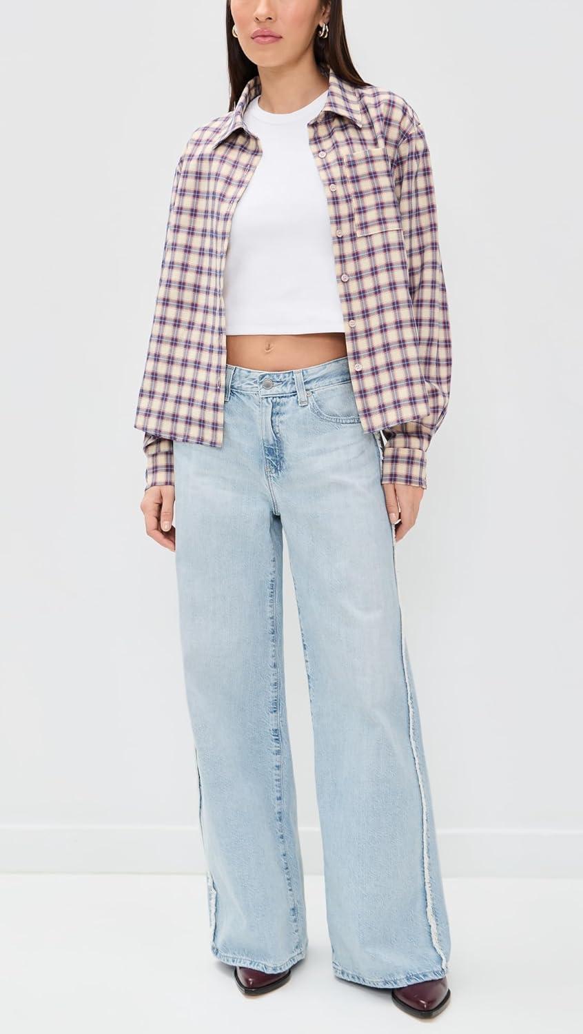 imageAG Adriano Goldschmied Womens Saige Mid Rise Wide Leg JeansBlindsided