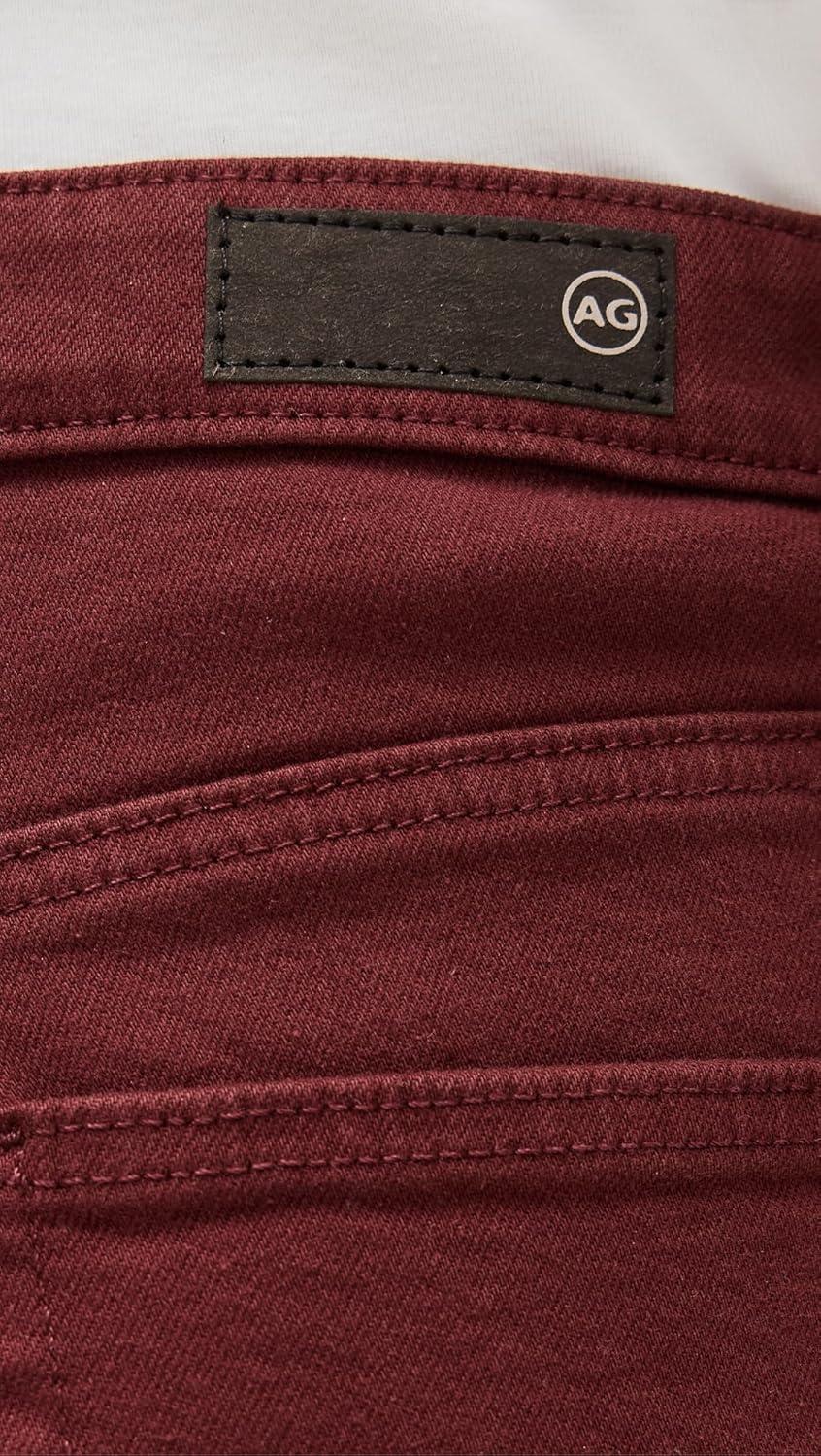 imageAG Adriano Goldschmied Womens Saige Mid Rise Wide Leg JeansCranberry