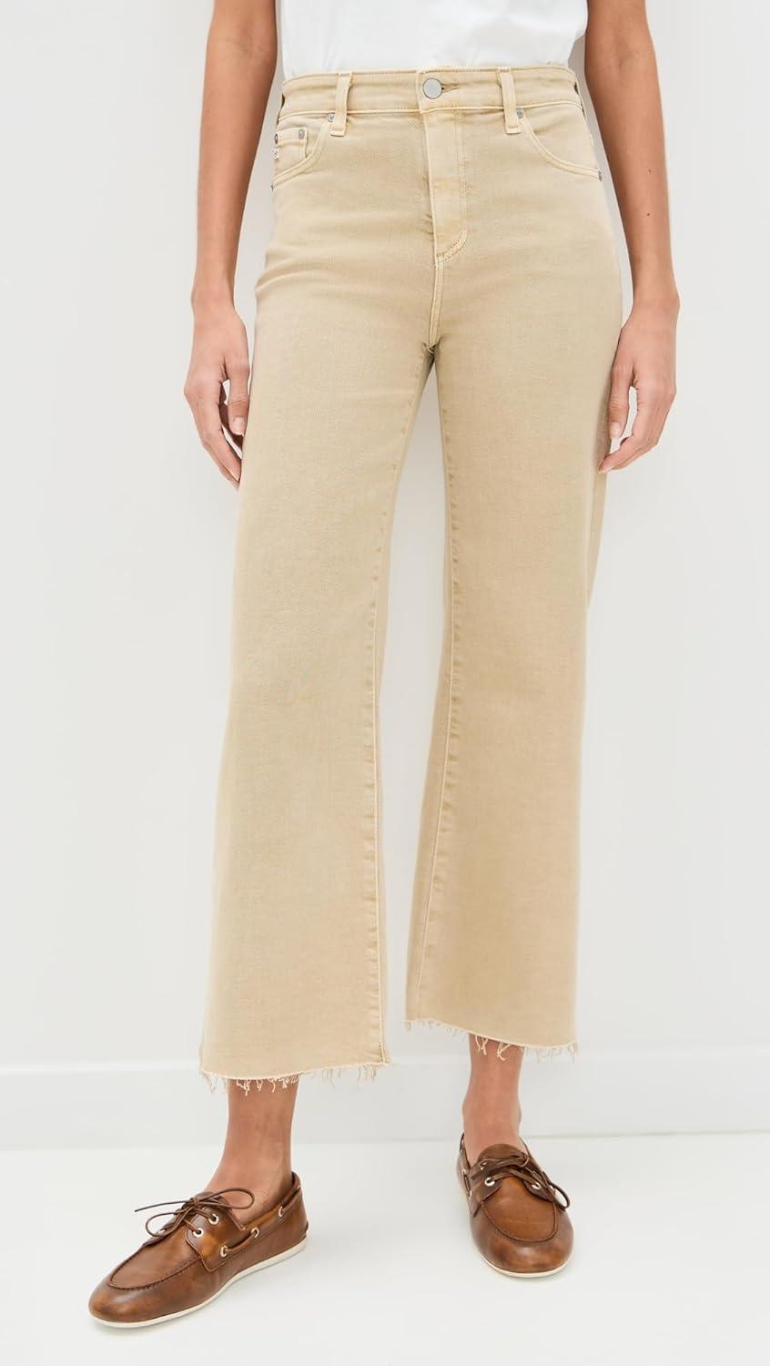 imageAG Adriano Goldschmied Womens Saige Mid Rise Wide Leg JeansSulfur Pumice