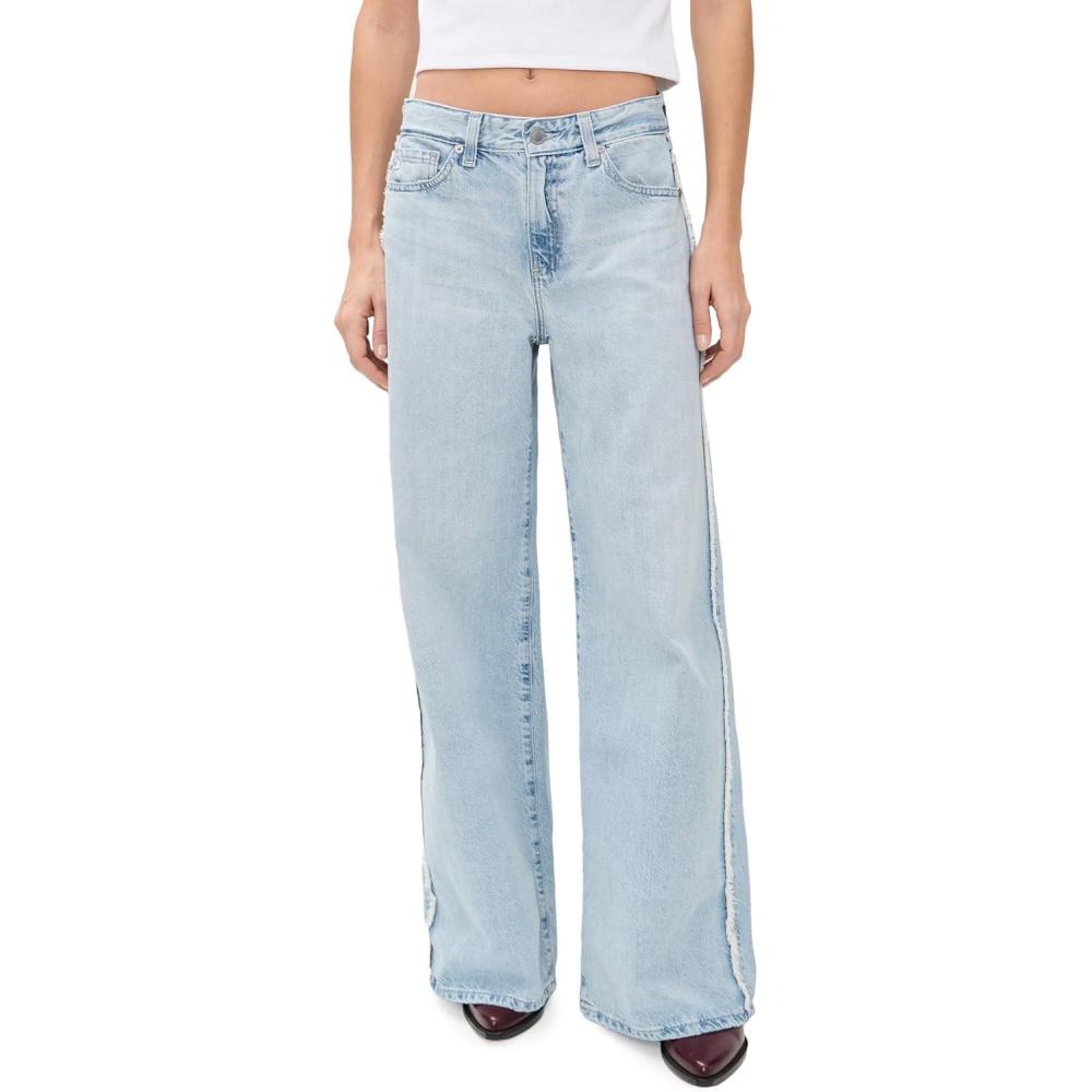 imageAG Adriano Goldschmied Womens Saige Mid Rise Wide Leg JeansBlindsided