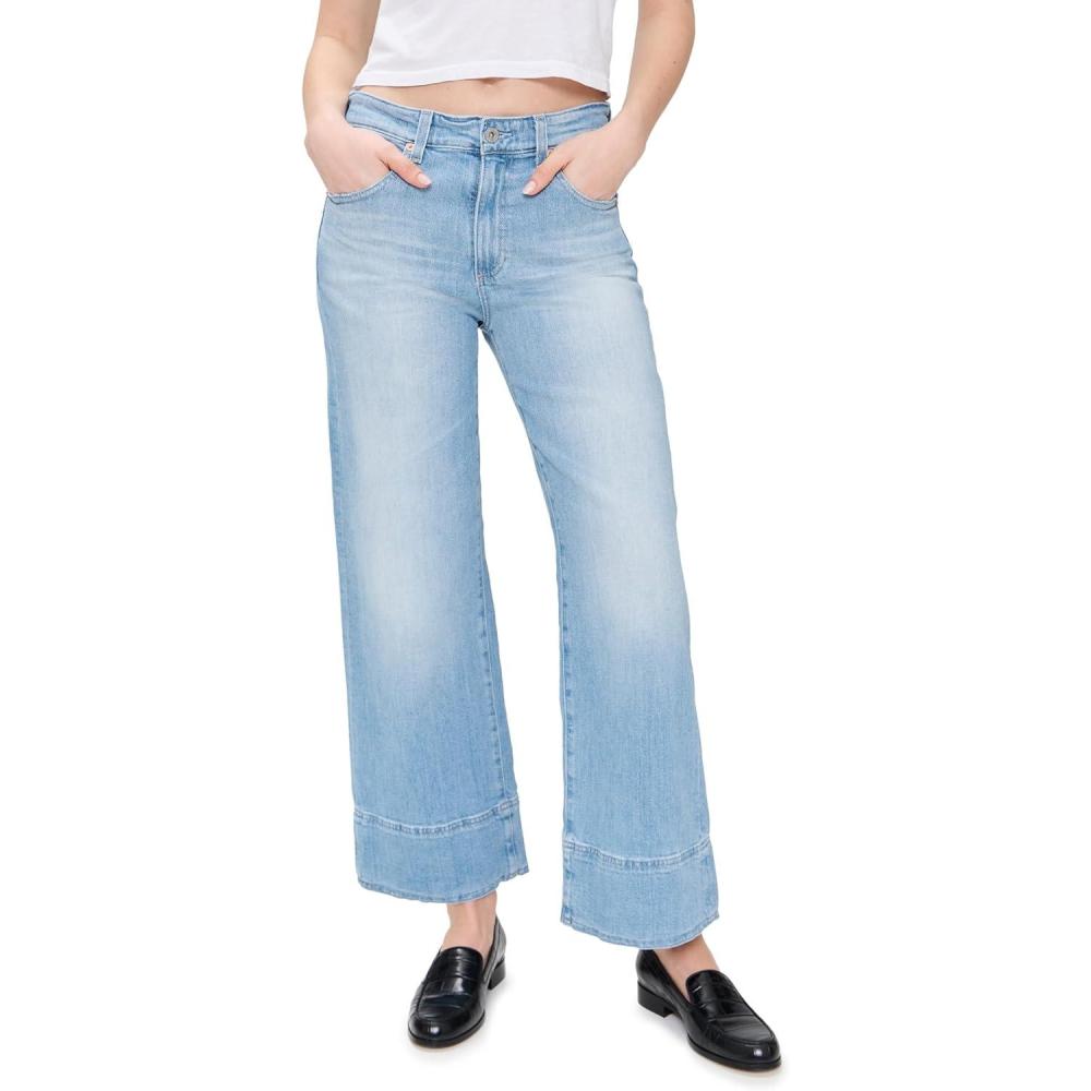 imageAG Adriano Goldschmied Womens Saige Mid Rise Wide Leg JeansDana Point
