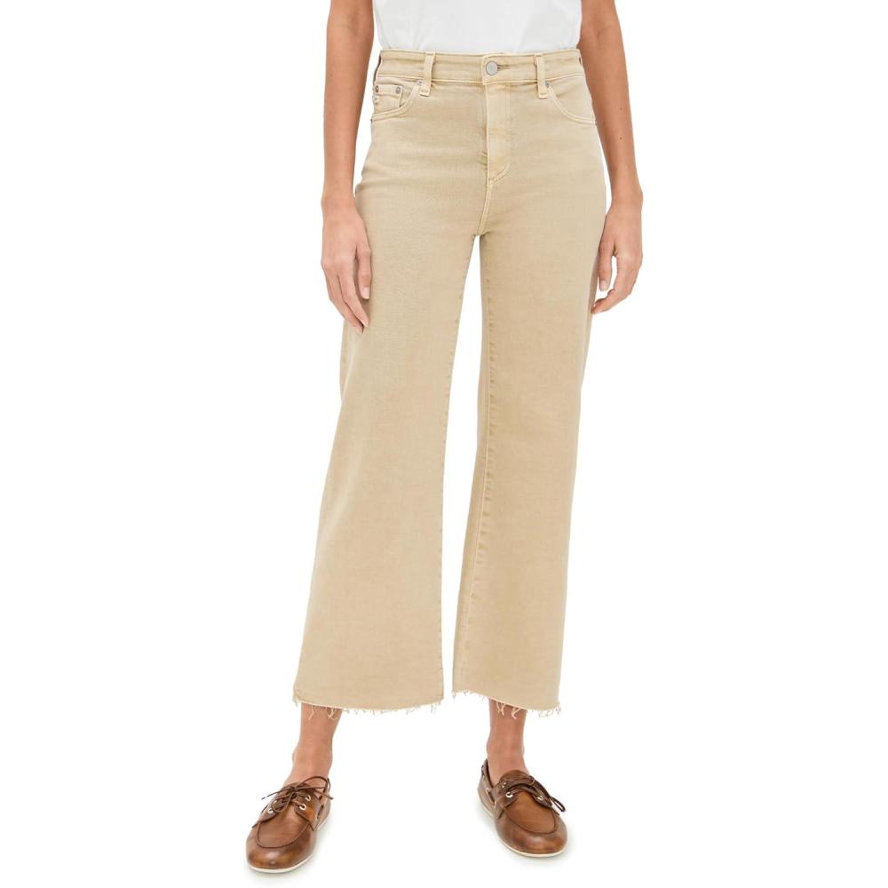 imageAG Adriano Goldschmied Womens Saige Mid Rise Wide Leg JeansSulfur Pumice