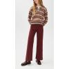 AG Adriano Goldschmied Women’s Saige Mid Rise Wide Leg Jeans(Cranberry)
