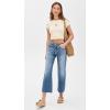 AG Adriano Goldschmied Women’s Saige Mid Rise Wide Leg Jeans(Postcard)