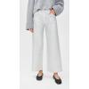 AG Adriano Goldschmied Women’s Saige Wide Leg Crop Jeans(Silver Glow)