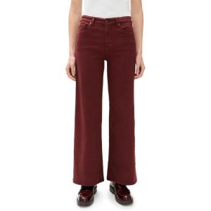 AG Adriano Goldschmied Women’s Saige Mid Rise Wide Leg Jeans(Cranberry)