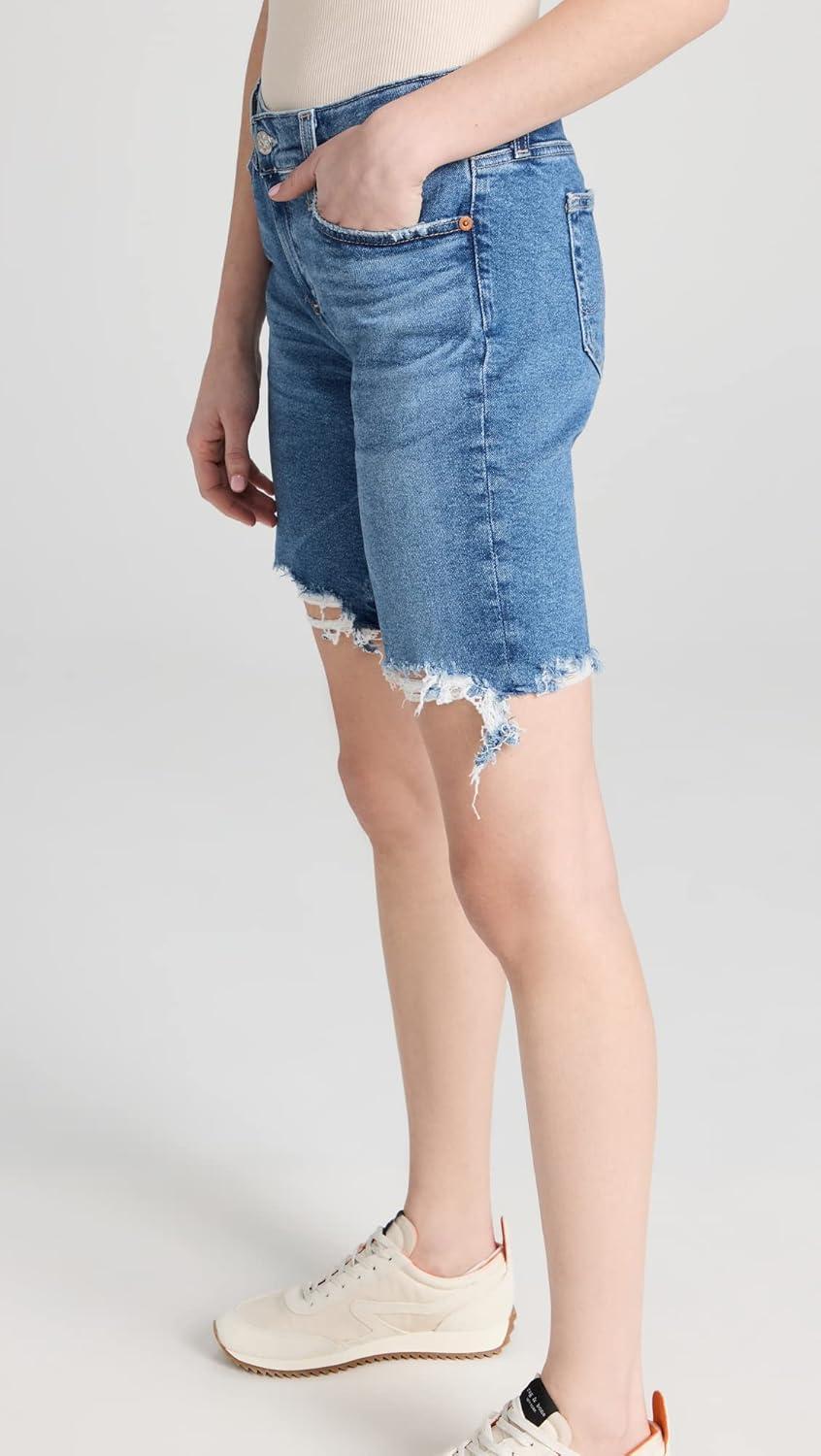 imageAG Adriano Goldschmied Womens Nikki Mid Rise Relaxed Skinny Short19 Years Afterglow