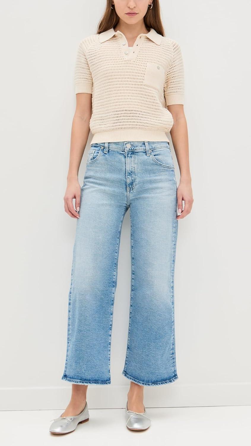 imageAG Adriano Goldschmied Womens Saige Wide Leg Crop JeansMomento