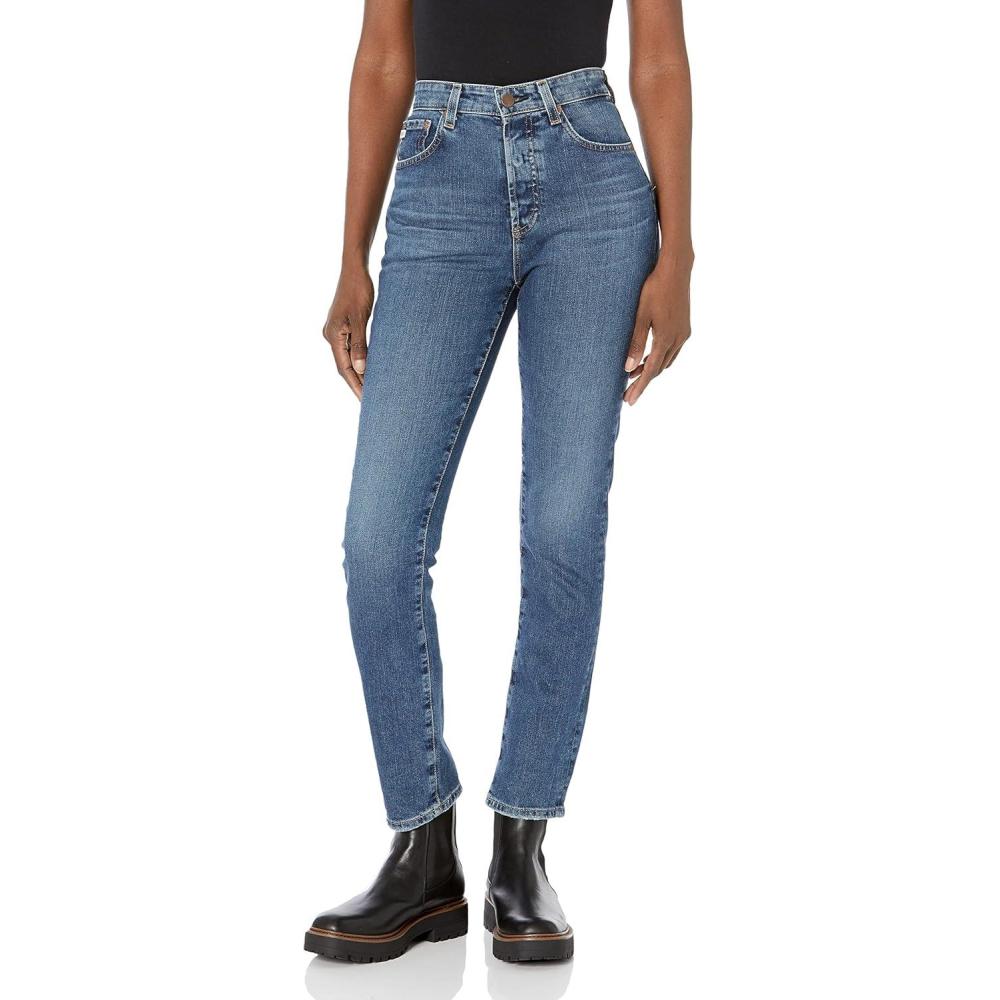 imageAG Adriano Goldschmied Womens Alexxis Vintage High Rise Straight Slim Jean14 Years Wilderness