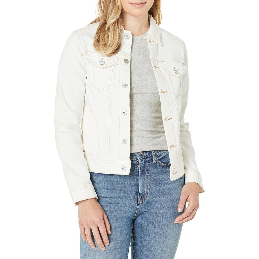 imageAG Adriano Goldschmied Womens MYA Denim JacketYear Neutral White