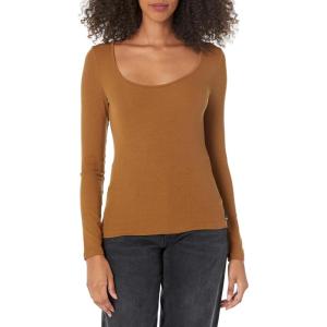 AG Adriano Goldschmied Women’s Jaxon Long Sleeved Scoop(Caramel)