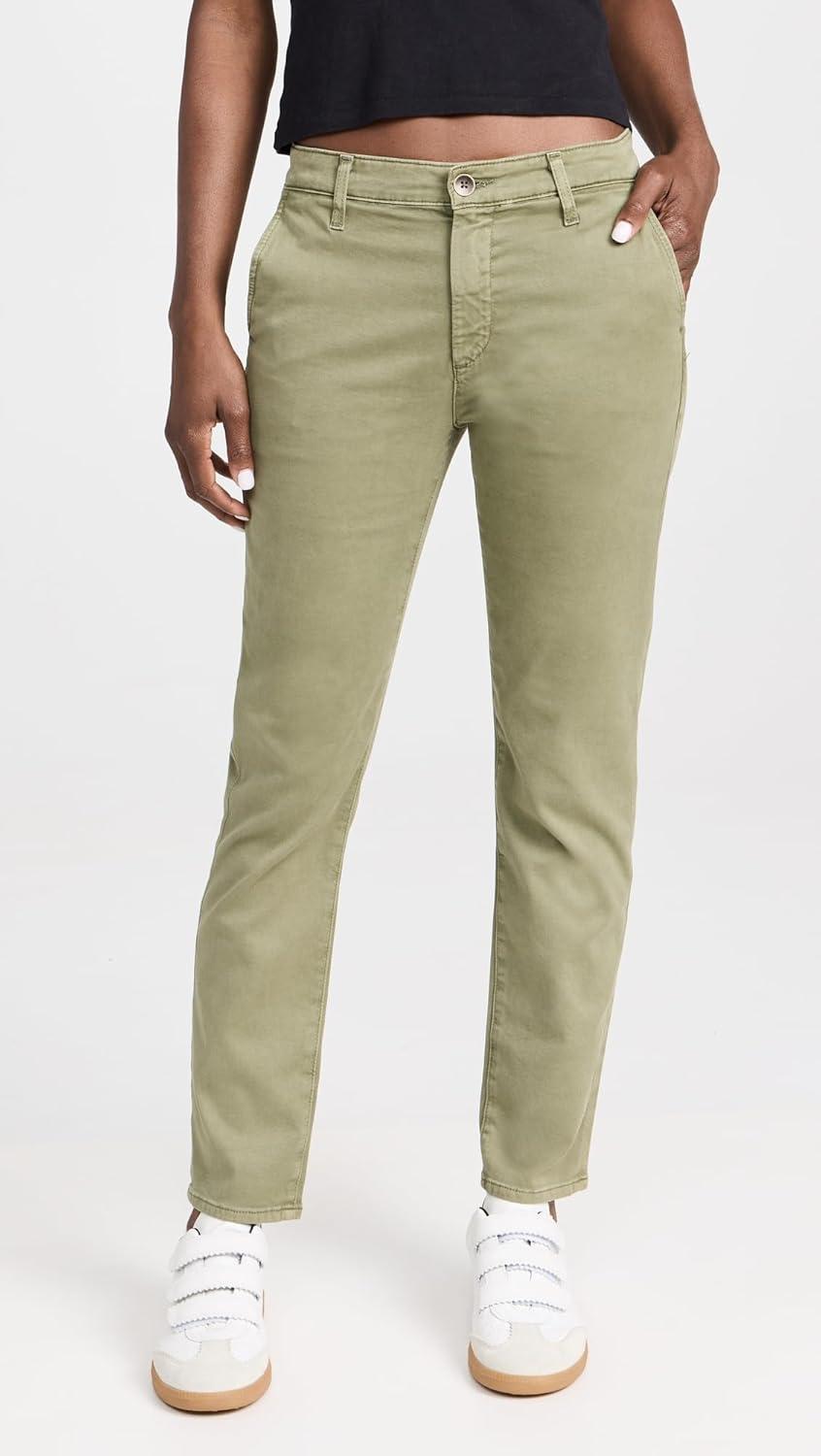 imageAG Adriano Goldschmied Womens Caden High Rise Tailored Trouser PantSulfur Succulent Garden