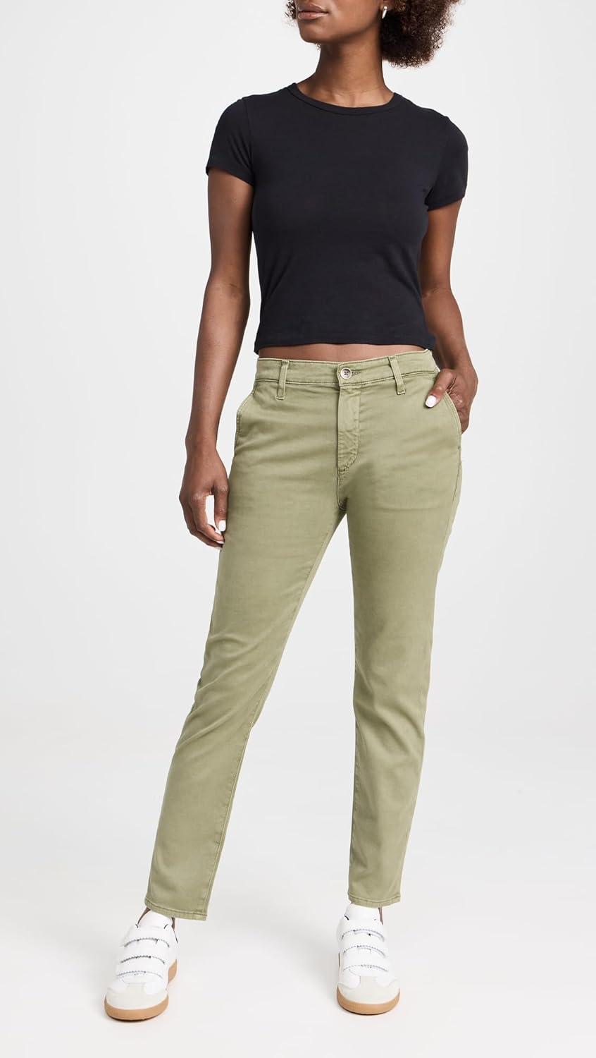 imageAG Adriano Goldschmied Womens Caden High Rise Tailored Trouser PantSulfur Succulent Garden