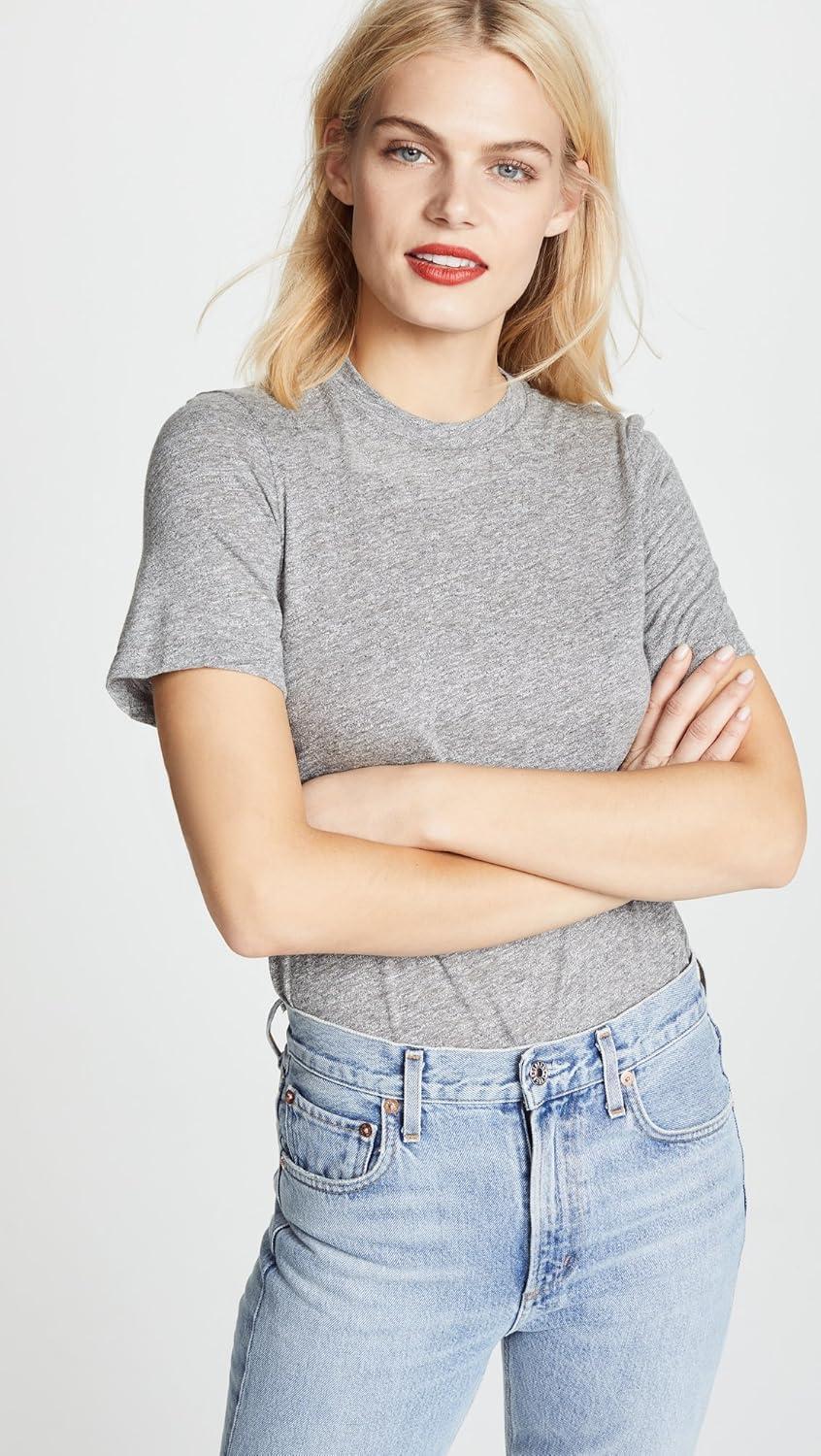 imageAG Adriano Goldschmied Womens Gray Boy TeeSpeckled Heather Gray