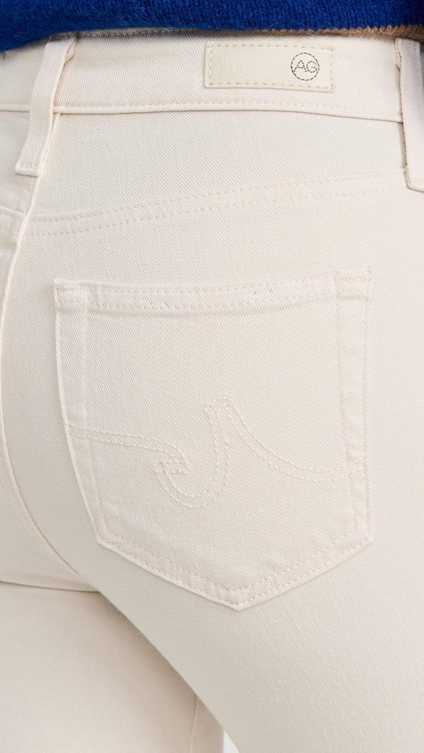 imageAG Adriano Goldschmied Womens Mari High Rise Slim Straight Crop PantWhite Cream