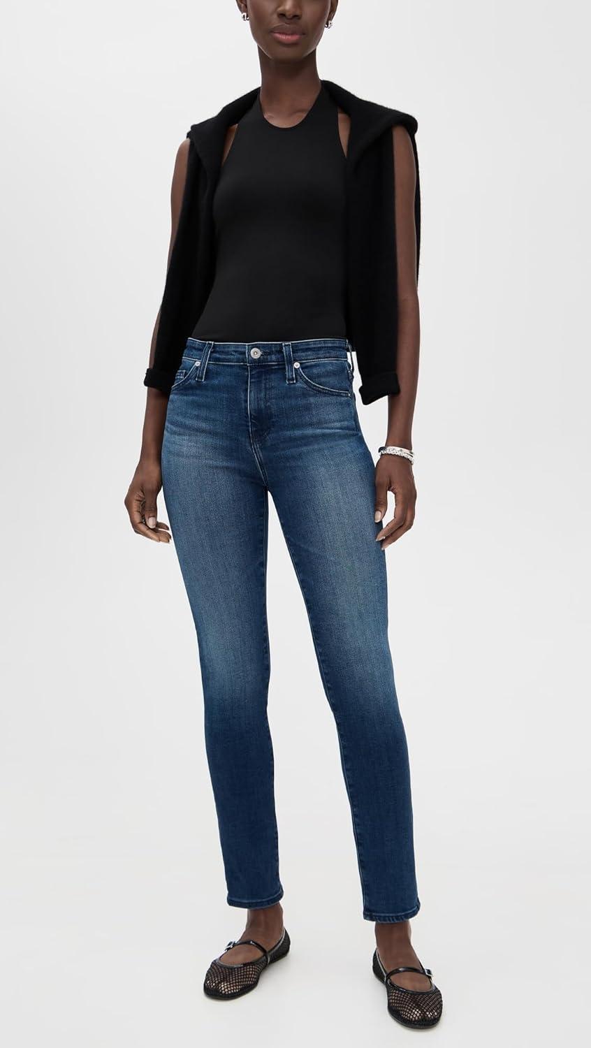imageAG Adriano Goldschmied Womens Mari Mid Rise Slim Straight JeanEpilogue