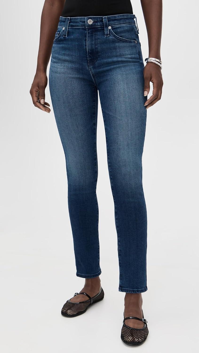 imageAG Adriano Goldschmied Womens Mari Mid Rise Slim Straight JeanEpilogue
