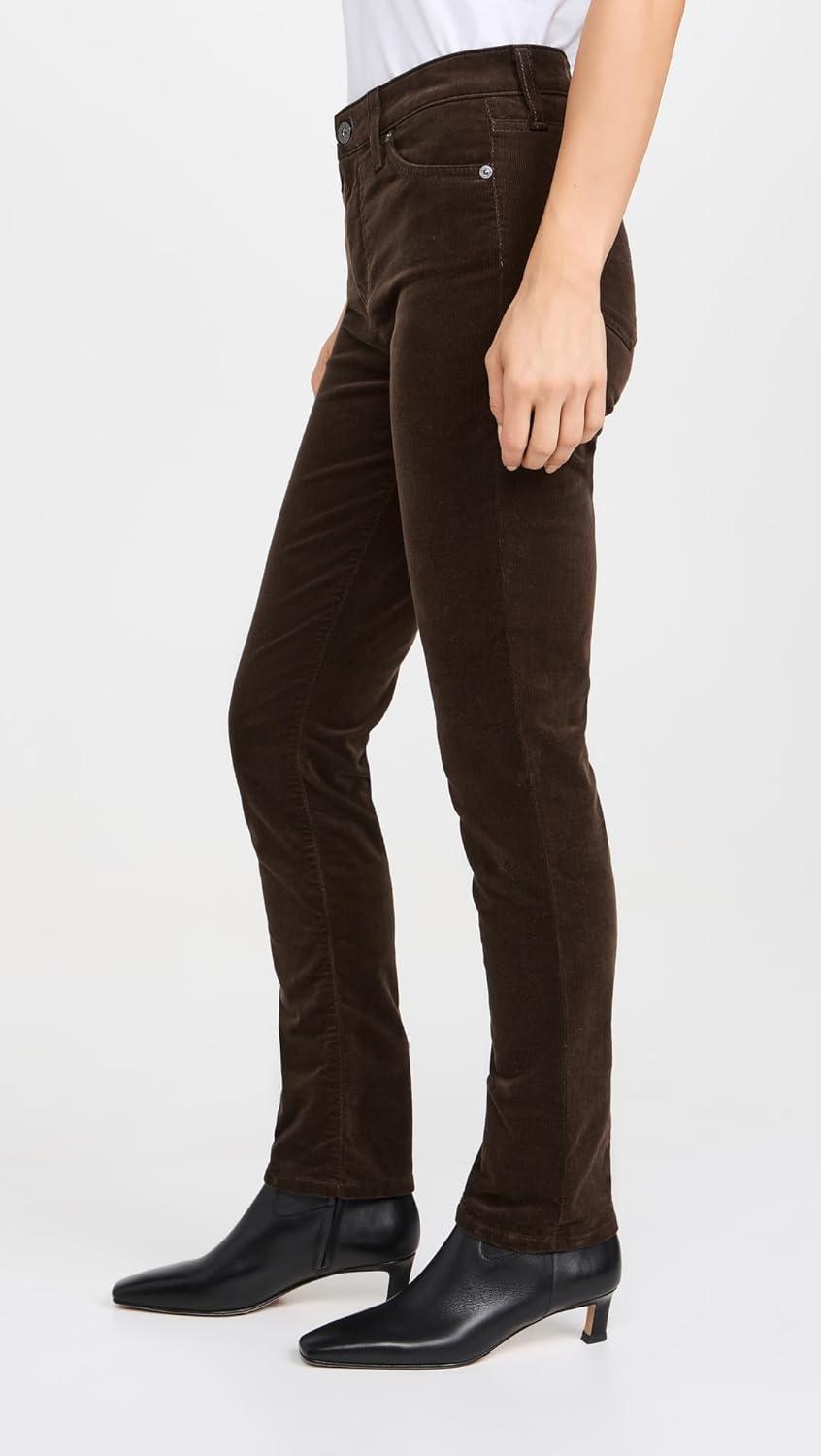 imageAG Adriano Goldschmied Womens Mari Mid Rise Slim Straight JeanRich Umber