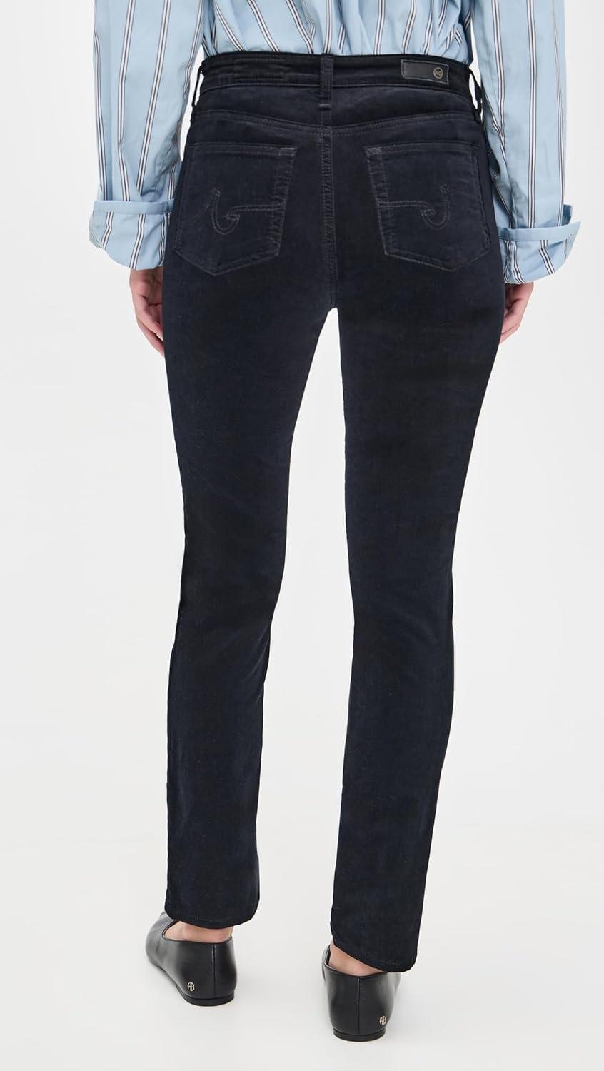 imageAG Adriano Goldschmied Womens Mari Mid Rise Slim Straight JeanSuper Black