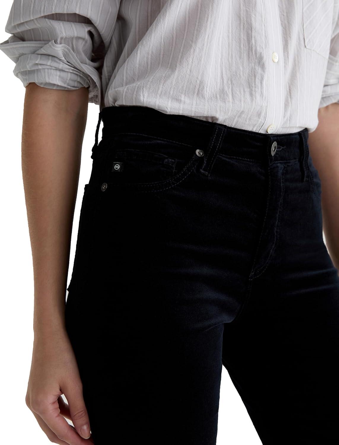 imageAG Adriano Goldschmied Womens Mari Mid Rise Slim Straight JeanSuper Black