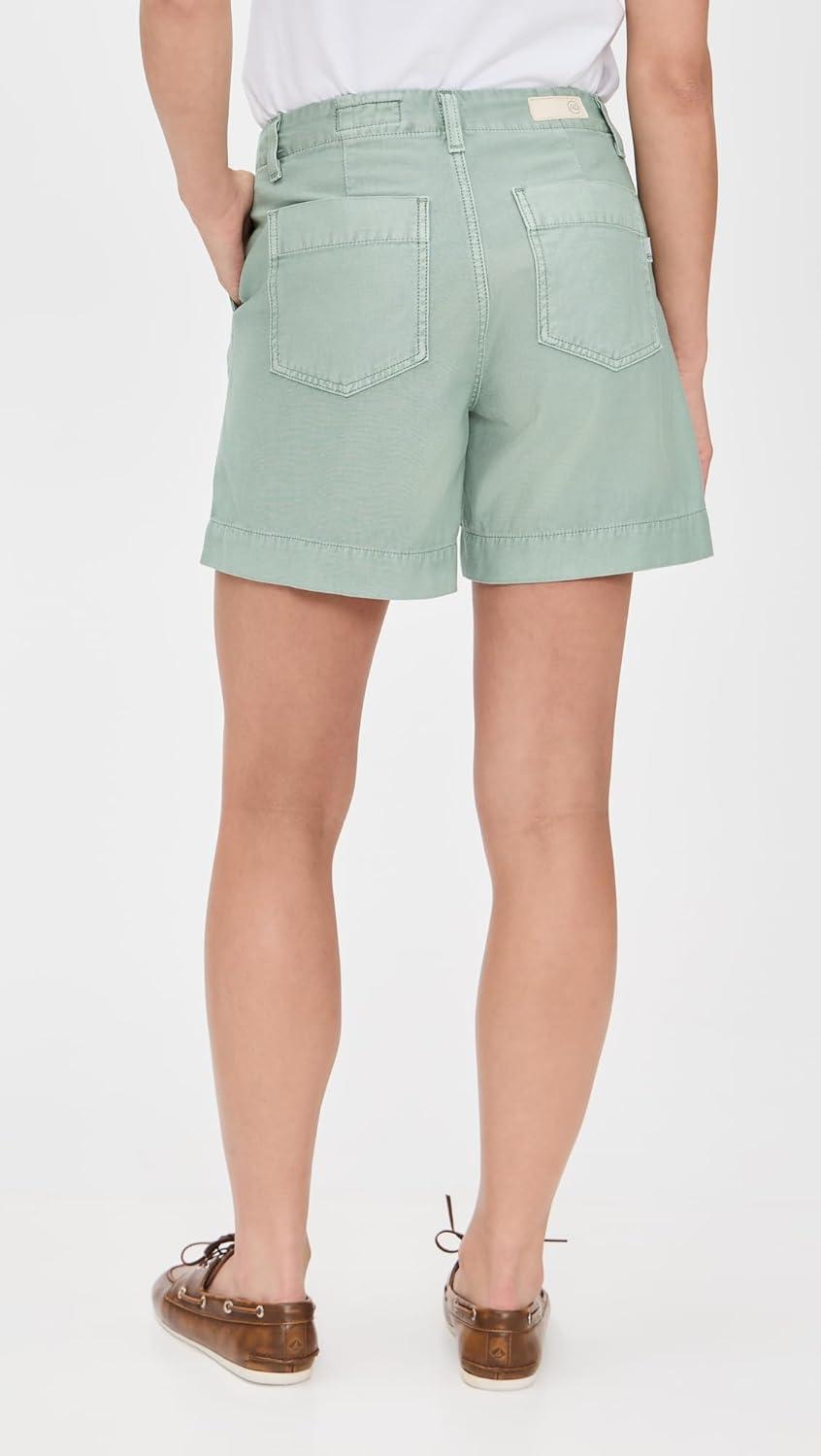imageAG Adriano Goldschmied Womens Rosa Mid Rise Utility ShortSulfur Matcha Latte