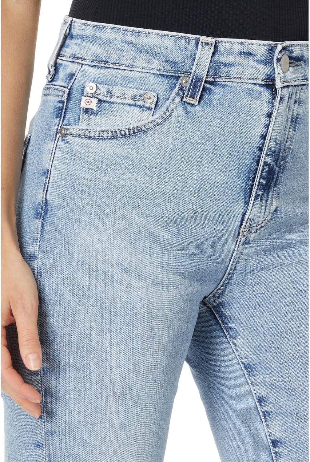 imageAG Adriano Goldschmied Womens Saige High Rise Straight Crop Jean22 Years Driftwood
