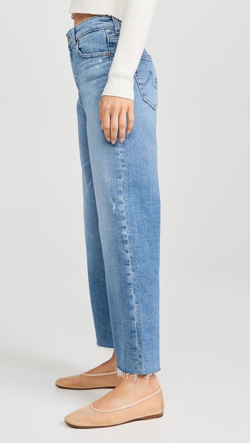 imageAG Adriano Goldschmied Womens Saige Wide Leg Crop Jeans18 Years Oslo
