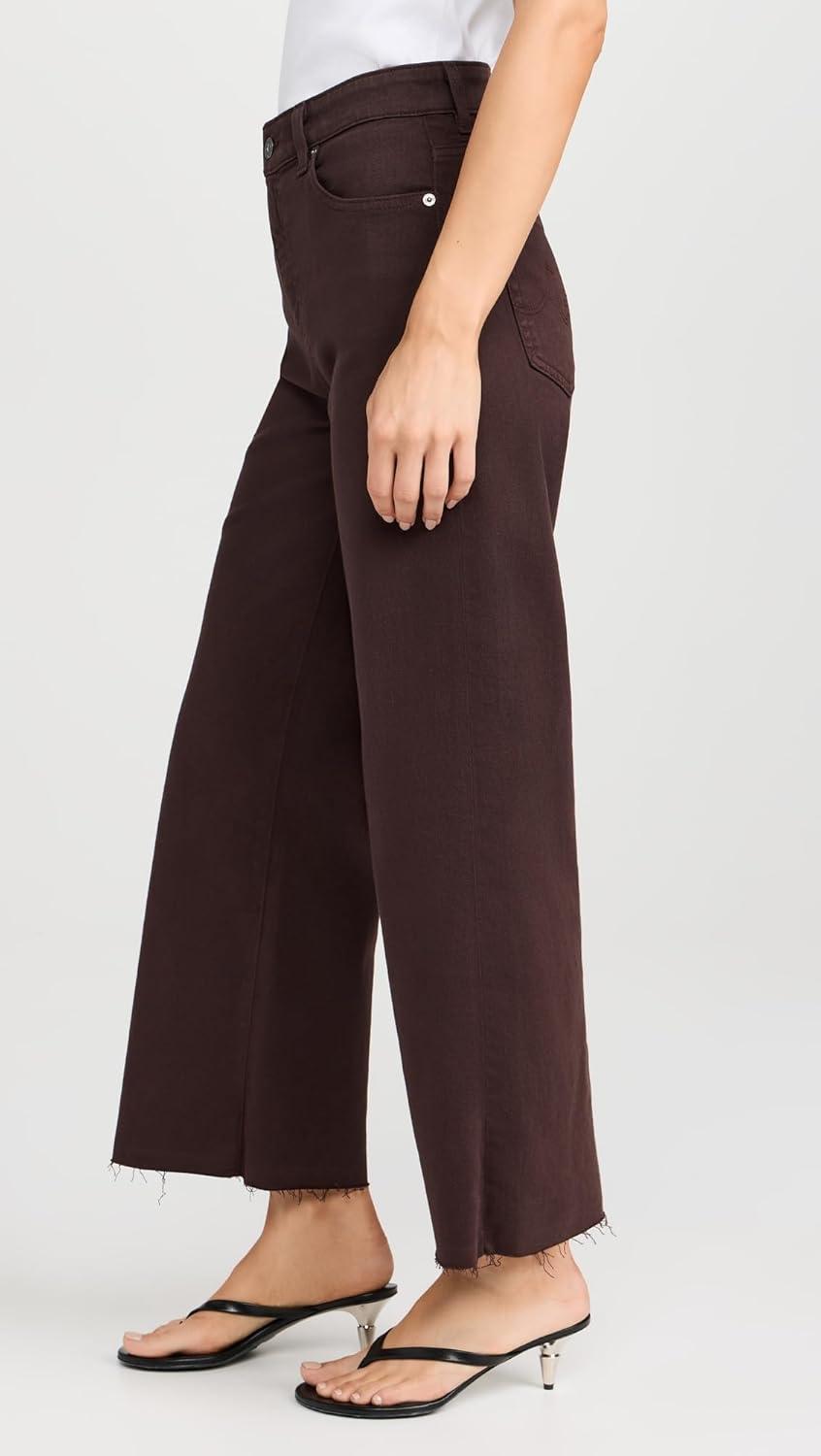 imageAG Adriano Goldschmied Womens Saige Wide Leg Crop JeansAmaretto Noir