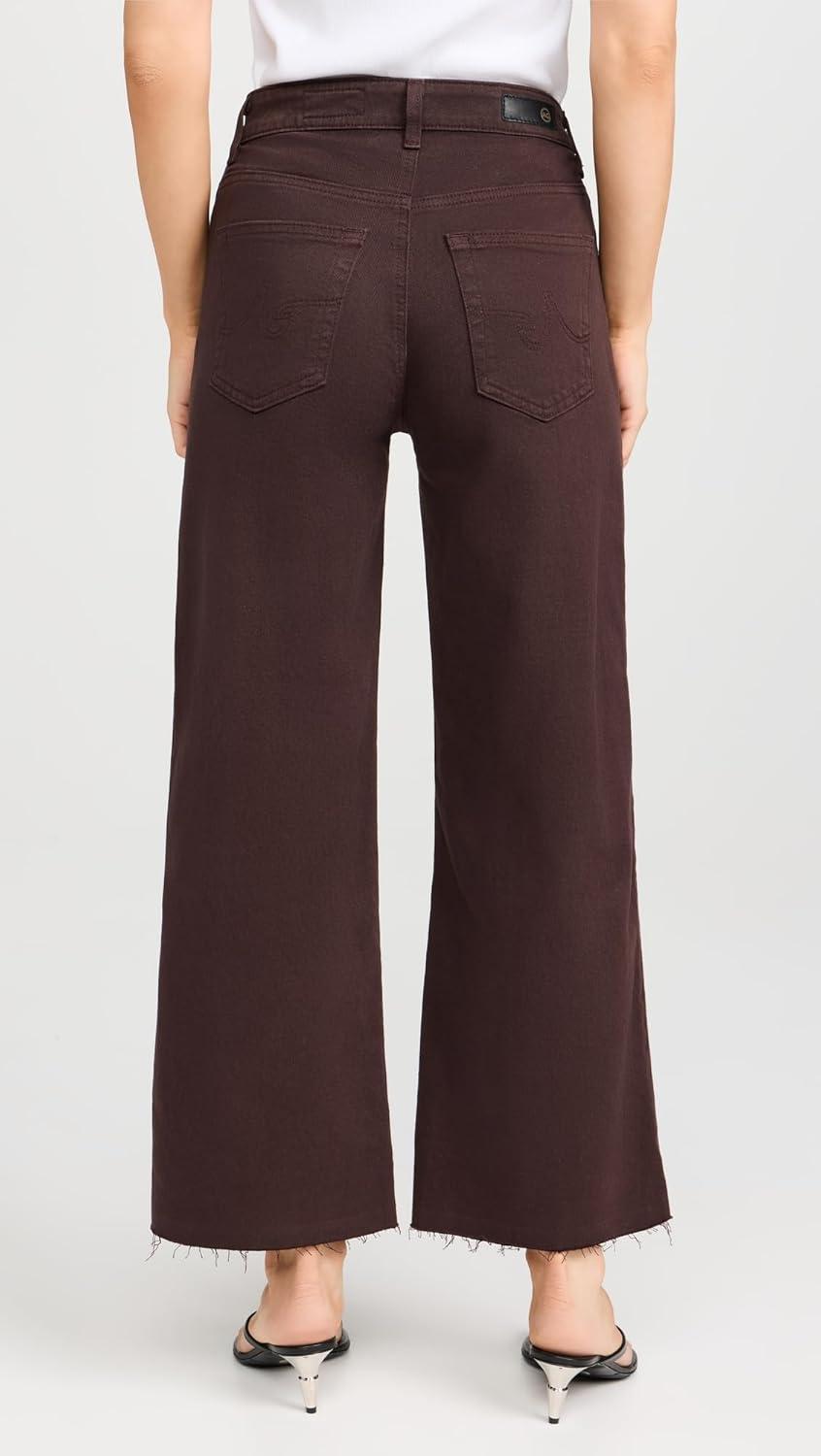 imageAG Adriano Goldschmied Womens Saige Wide Leg Crop JeansAmaretto Noir