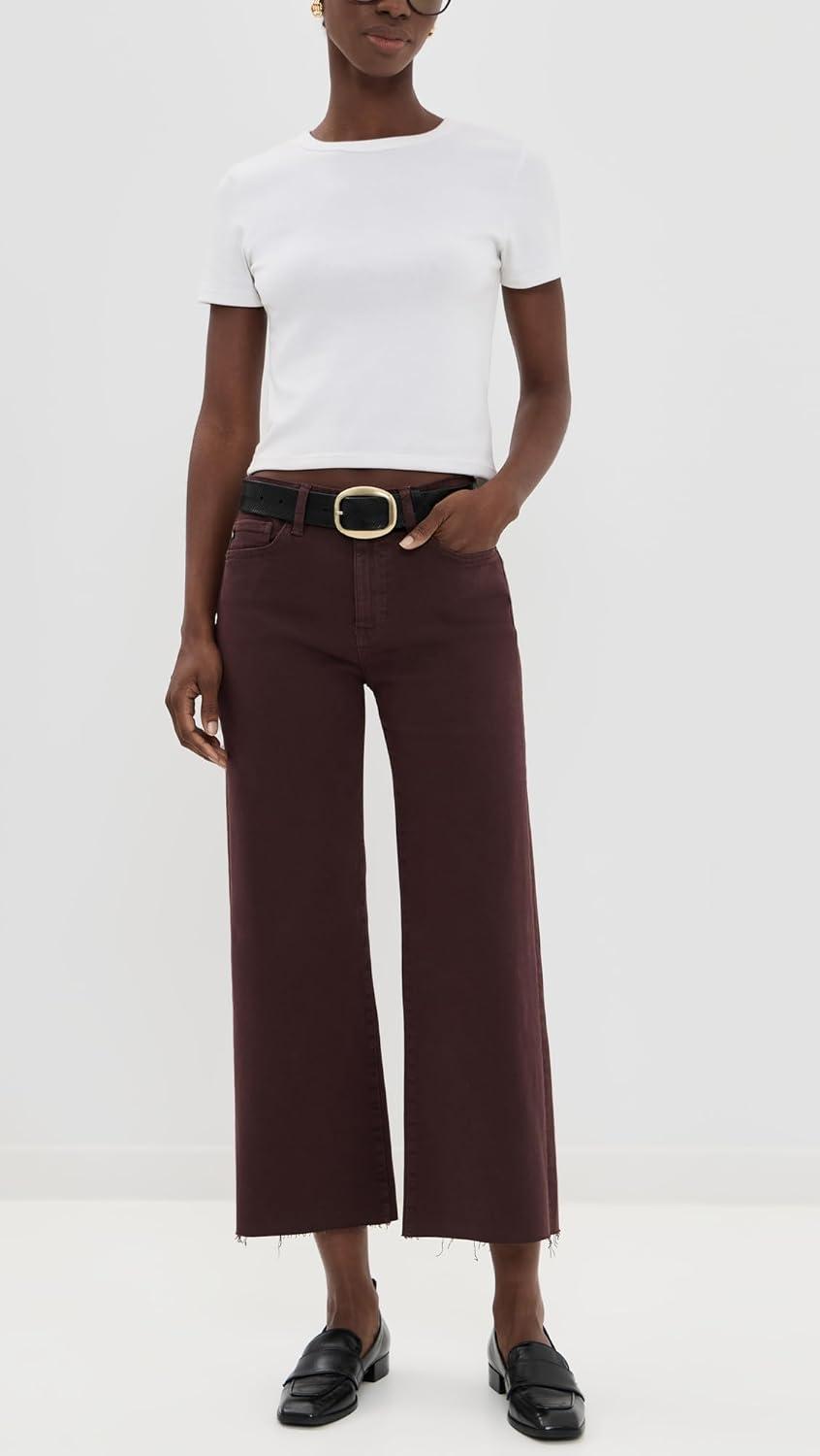 imageAG Adriano Goldschmied Womens Saige Wide Leg Crop JeansCoffee Bean
