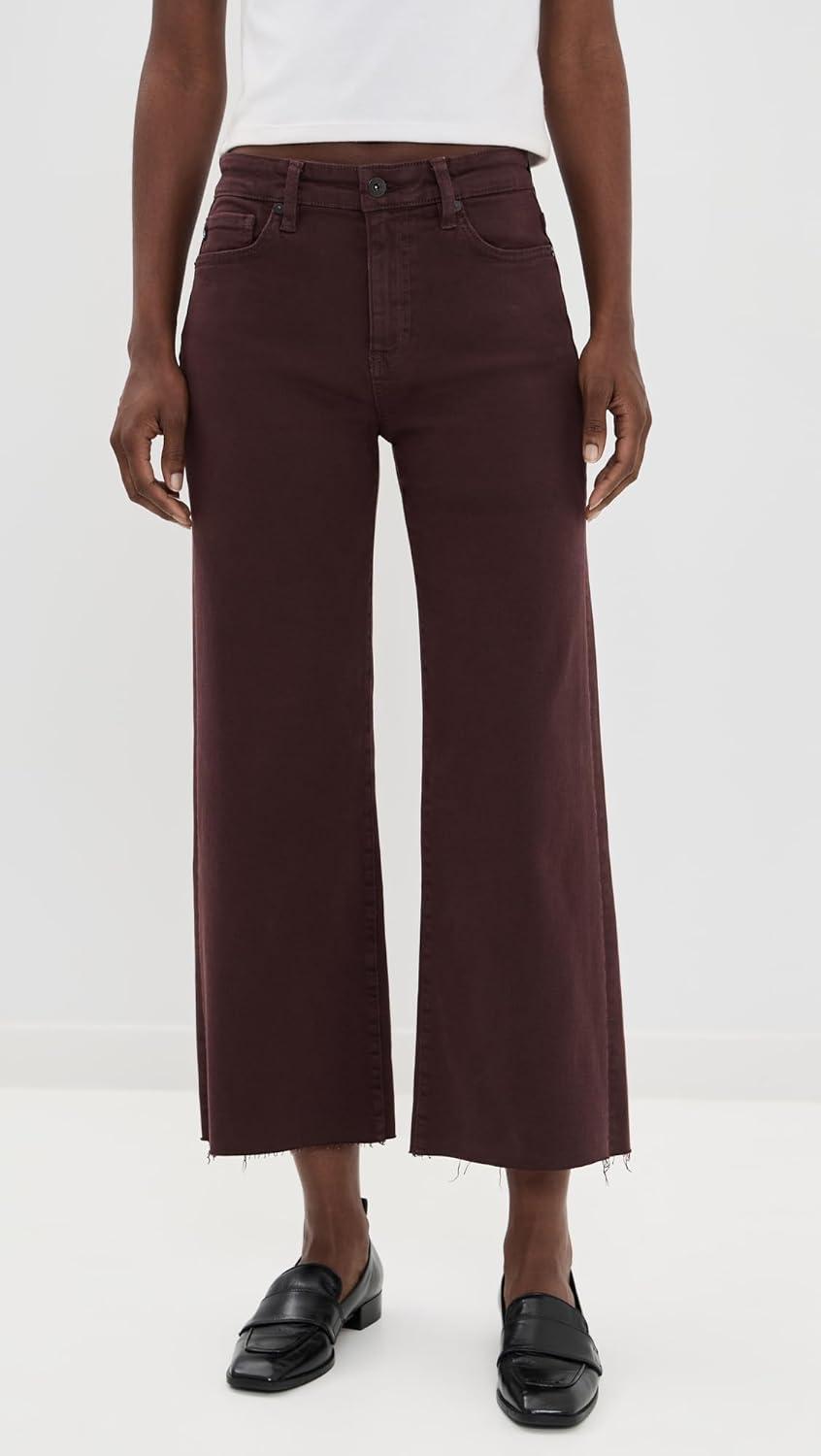 imageAG Adriano Goldschmied Womens Saige Wide Leg Crop JeansCoffee Bean