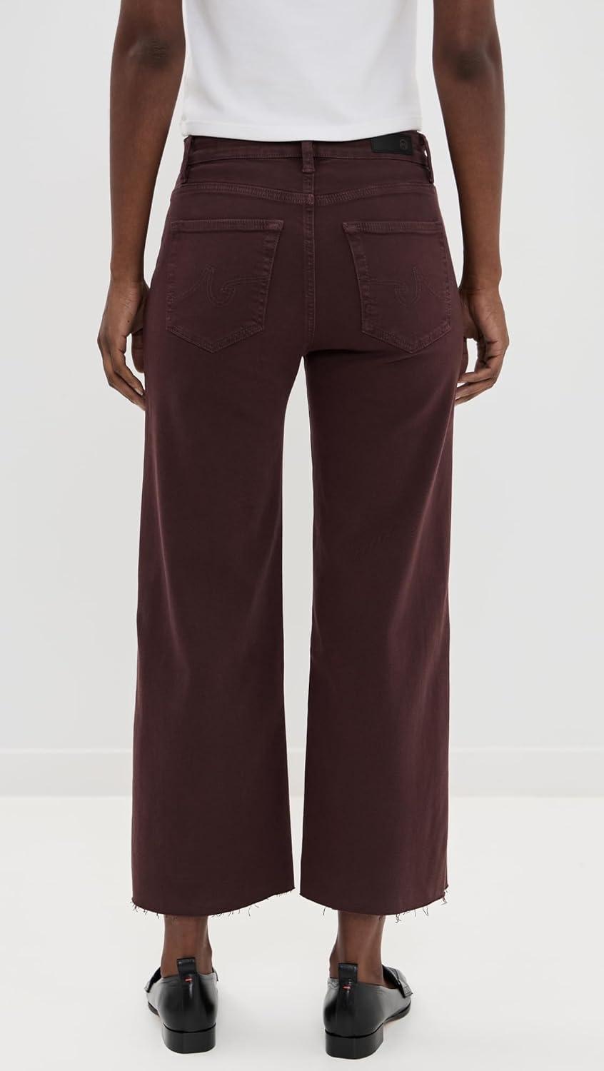 imageAG Adriano Goldschmied Womens Saige Wide Leg Crop JeansCoffee Bean