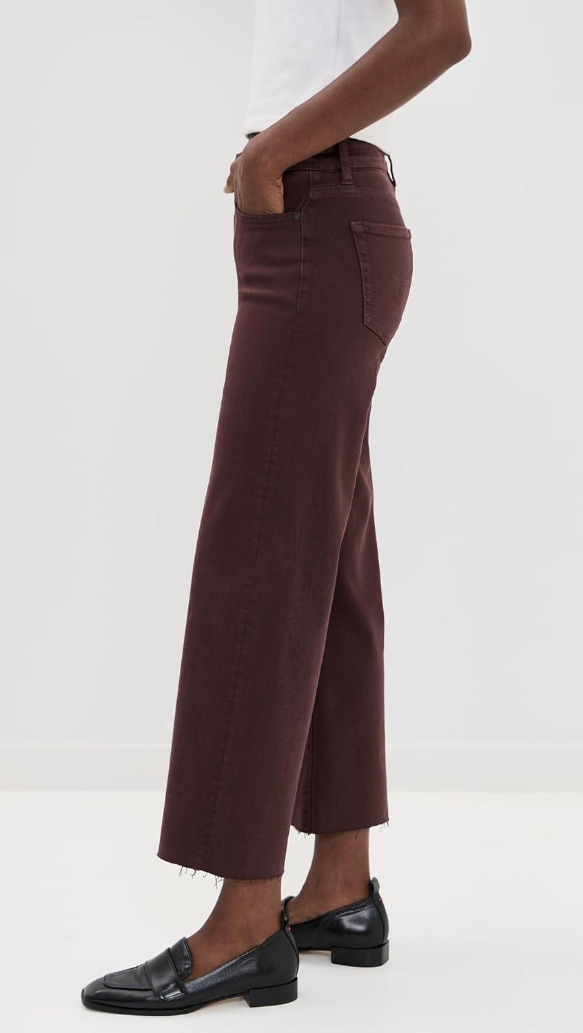 imageAG Adriano Goldschmied Womens Saige Wide Leg Crop JeansCoffee Bean