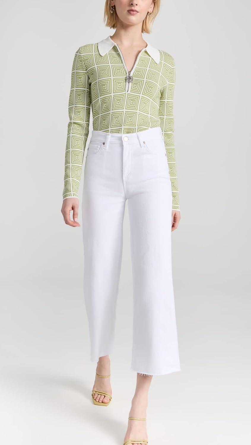 imageAG Adriano Goldschmied Womens Saige Wide Leg Crop JeansModern White