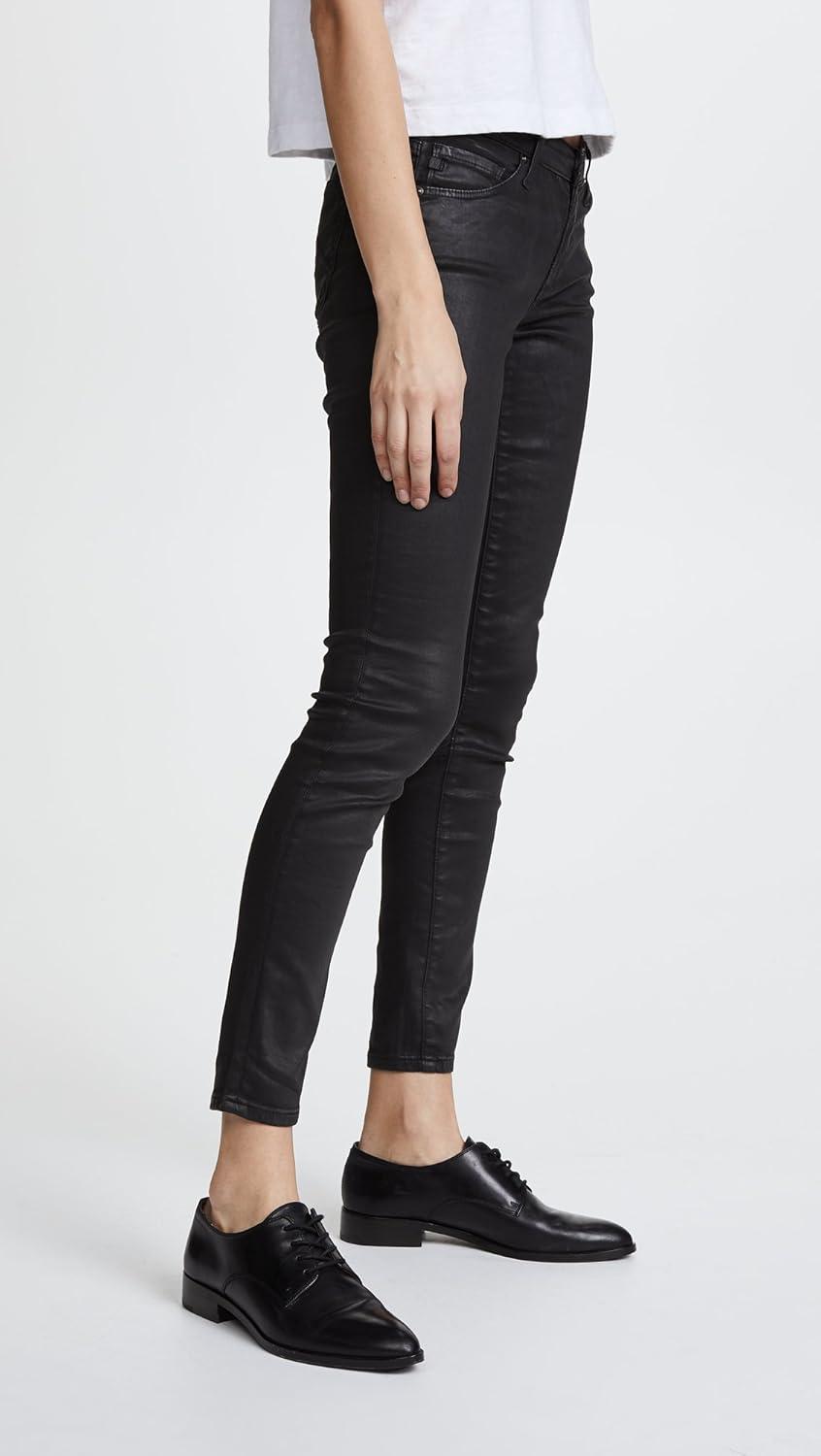 imageAG Adriano Goldschmied Womens The Legging Ankle JeanVintage Leatherette Light Black