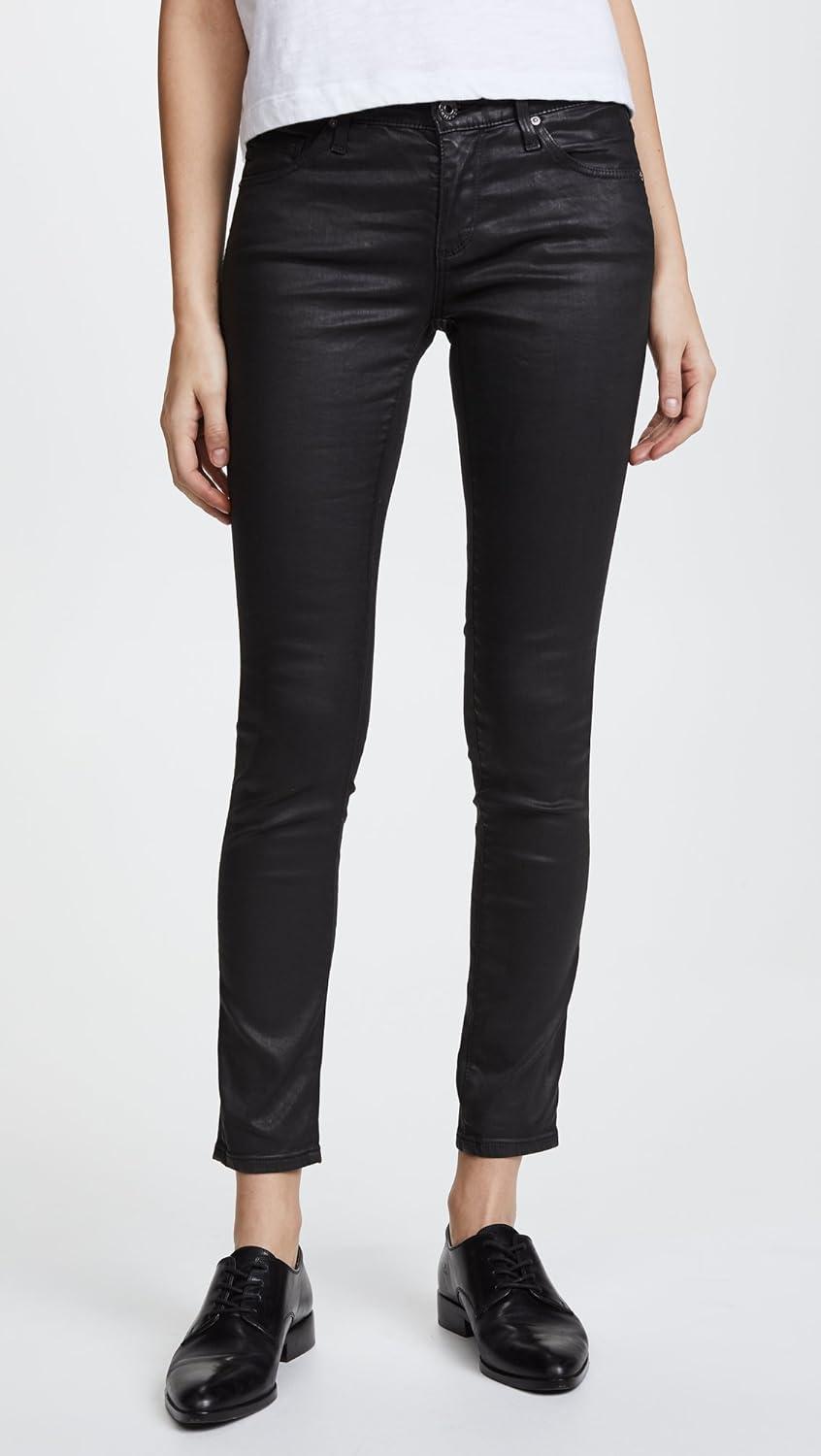 imageAG Adriano Goldschmied Womens The Legging Ankle JeanVintage Leatherette Light Black