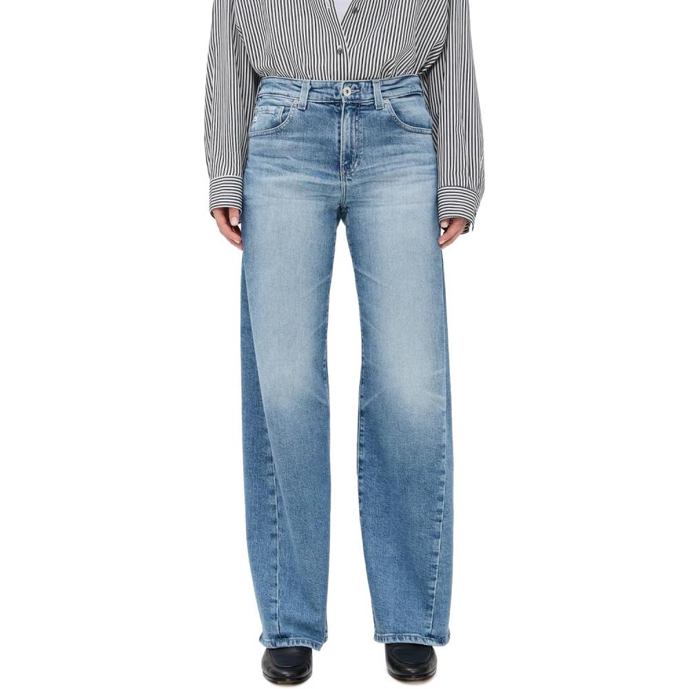 imageAG Adriano Goldschmied Womens Adria Low Rise Baggy Wide Leg JeansHelios
