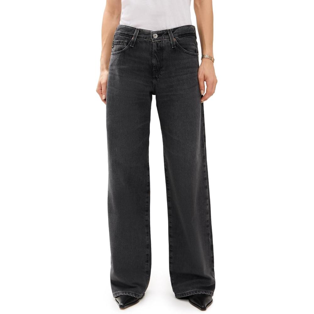 imageAG Adriano Goldschmied Womens Adria Low Rise Baggy Wide Leg JeansOvernight