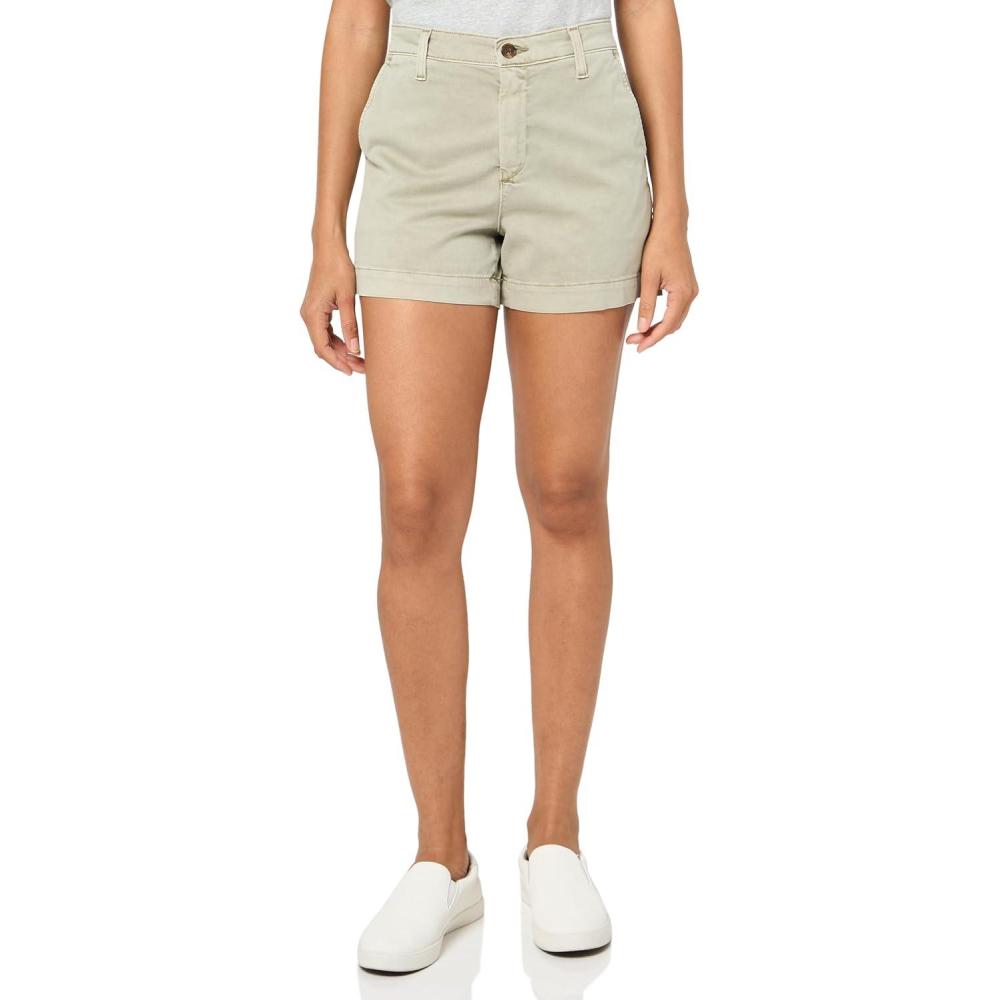 imageAG Adriano Goldschmied Womens Caden High Rise Tailored Trouser ShortSulfur Dried Parsley