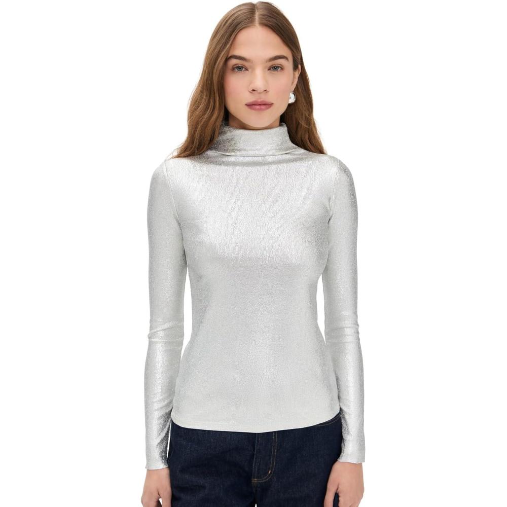 imageAG Adriano Goldschmied Womens Chels TurtleneckPowderSilver