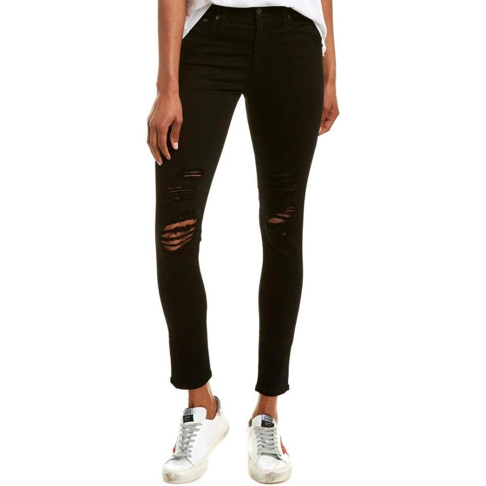 imageAG Adriano Goldschmied Womens Denim Farrah Skinny AnkleYears Black Destructed