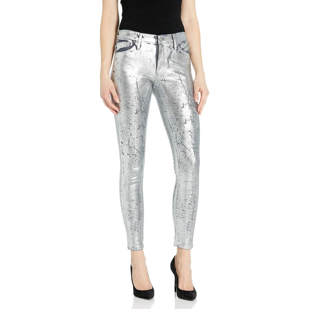 imageAG Adriano Goldschmied Womens Farrah Skinny Ankle Coated DenimIced Silver