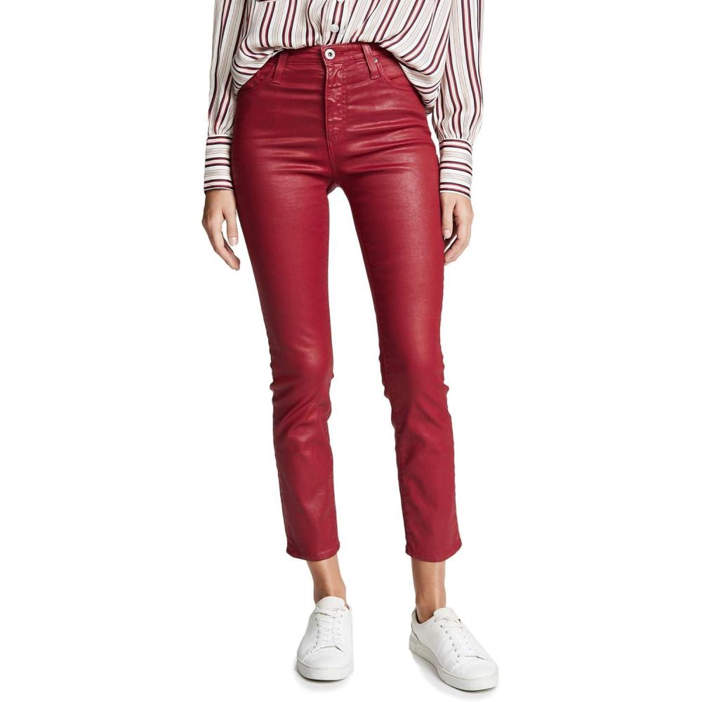 imageAG Adriano Goldschmied Womens Leatherette IsabelleLeatherette Light Red Amaryllis