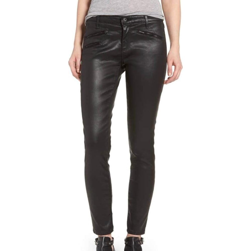 imageAG Adriano Goldschmied Womens Leatherette Legging Ankle MotoLeatherette Ltsuper Black