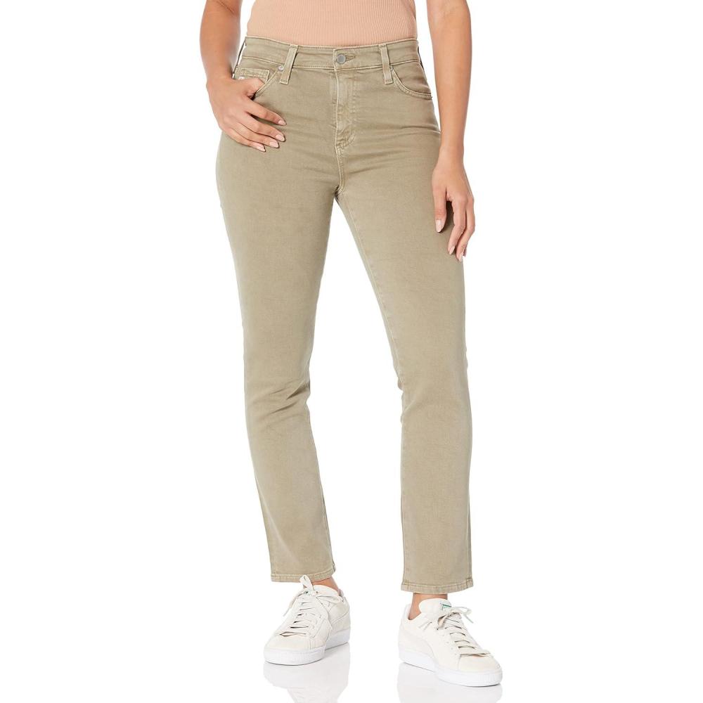 imageAG Adriano Goldschmied Womens Mari High Rise Slim Straight Crop PantSulfur Dried Rosemary